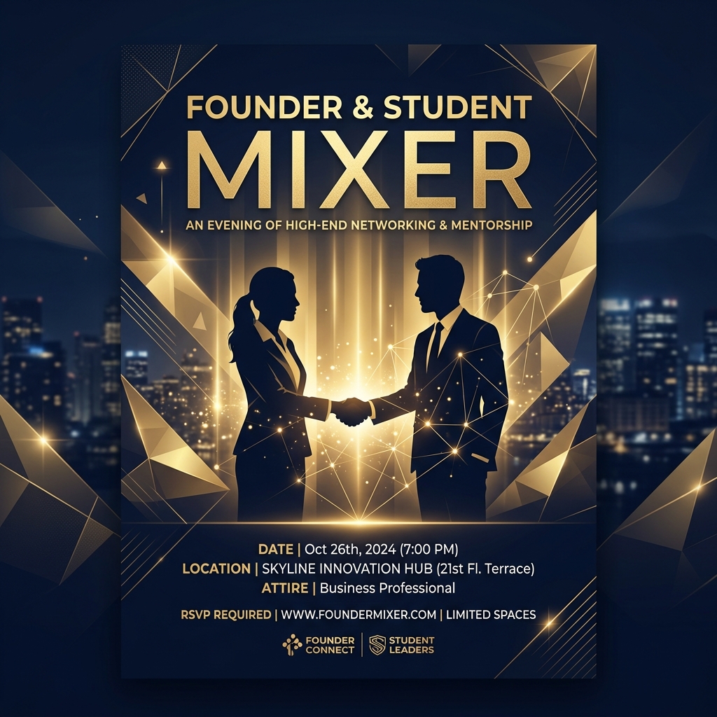 Founder & Student Mixer Poster