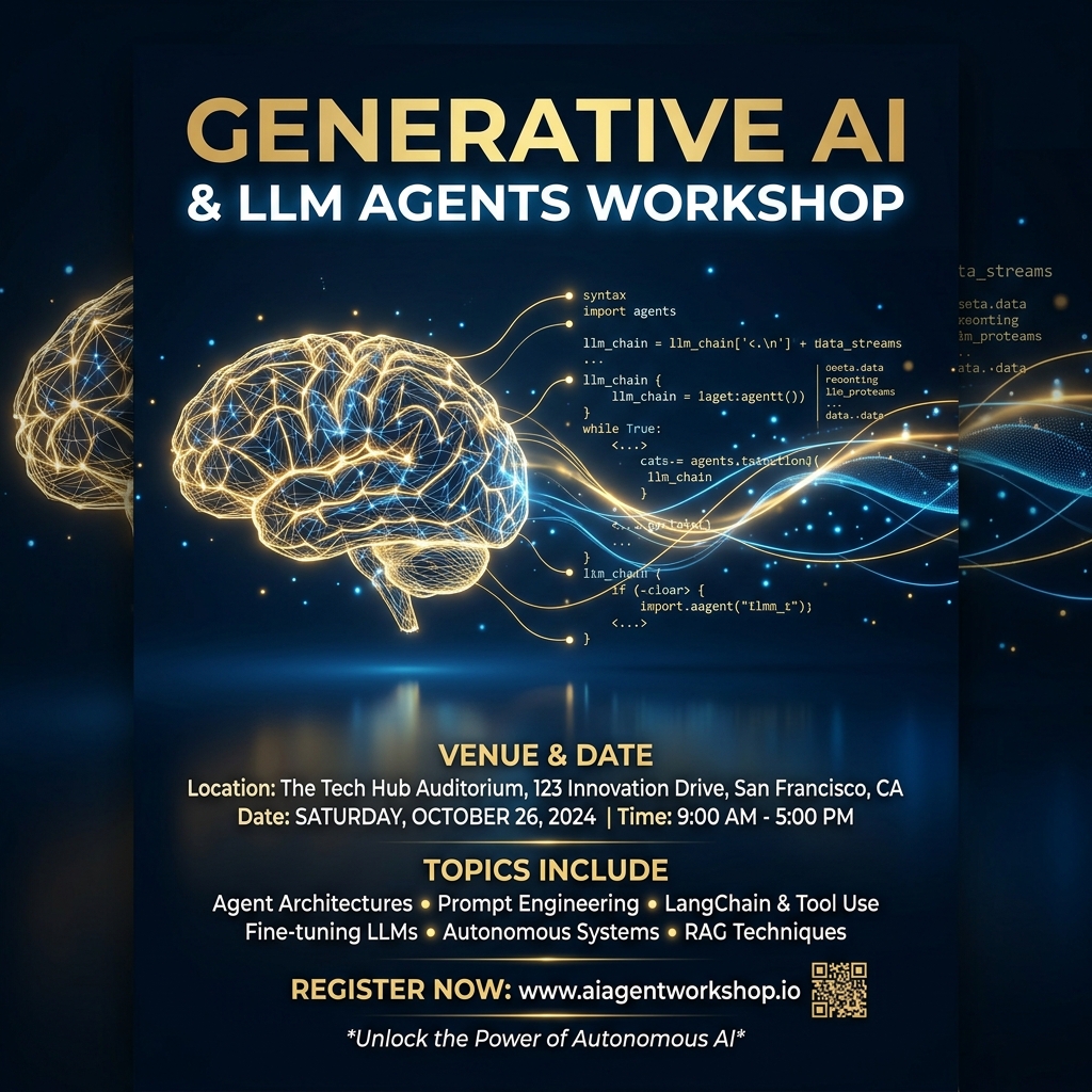 Generative AI & LLM Agents Workshop Poster